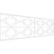 Ekena Millwork Set of Four Panels for 94 1/2"W x 28 1/4"H Gypsum Fretwork Wainscot Wall Paneling WPKP14X01X47GYP - alternate 1